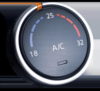 Technician diagnosing and repairing a vehicle's air conditioning system