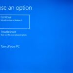 Recovery menu on Windows 10 and Windows 11 highlighting system restore options