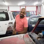 Alain Su‡rez runs an auto body shop in a western neighborhood of Havana. (David Albers/Staff)