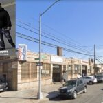 Suspect and A&P Auto Body and Repair (NYPD/ Google Maps)